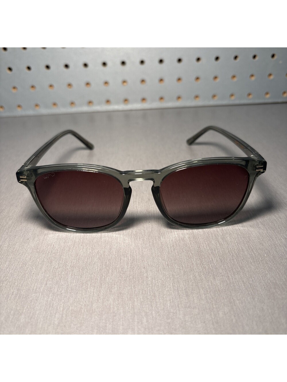 WMP Sunglasses Nick Sage Green Brown 51-21-141 Dark Beige Gradient Lens